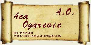 Aca Ogarević vizit kartica